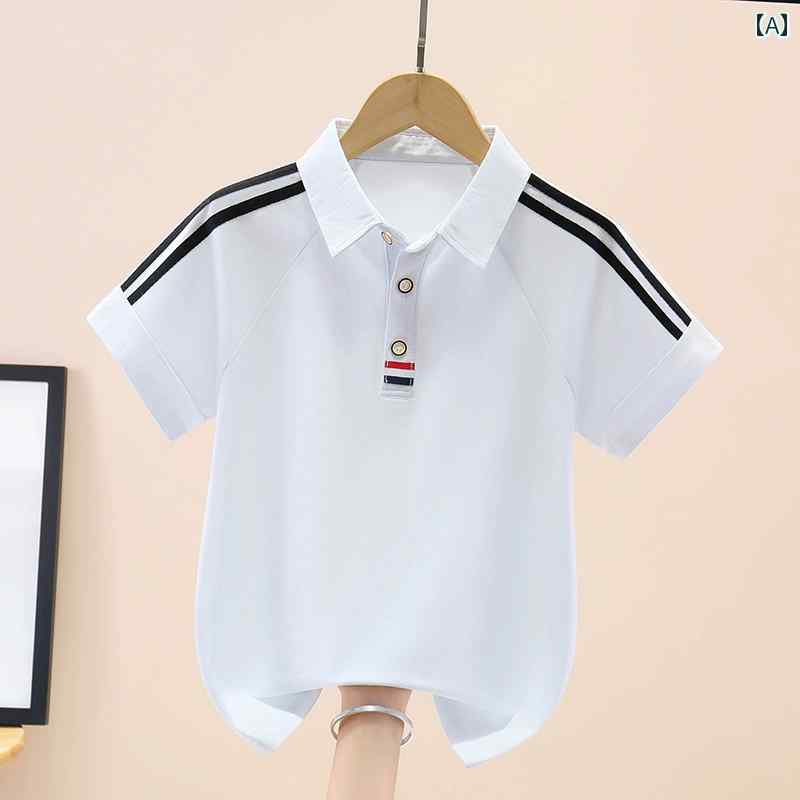 子供用 ゴルフウェア キッズ ボーイズ ゴルフウェア 半袖 Tシャツ 夏 子供用 スポーツ トップス ゴルフ 子供服 通気性 ポロシャツ