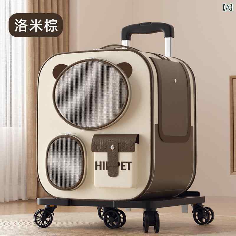 お出かけ 猫用 キャリーバッグ カート 猫用 バッグ ポータブル 外出用大容量 猫と 犬用 ストレス 解消 散歩 子犬用 バック パック ペット用 トロリーケース