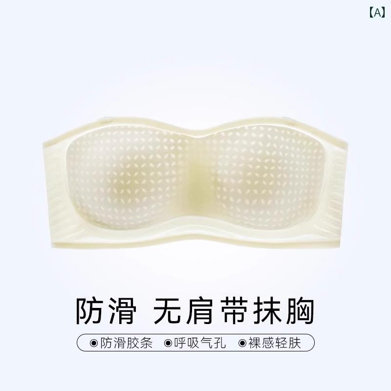 チューブ トップ フィット感 ダンサーの な ストラップレスの 下着 小さい 胸の 女性 ギャザー 滑り止め 見えない チューブ トップ 夏の 薄手 美しい 背中の ブラジャー