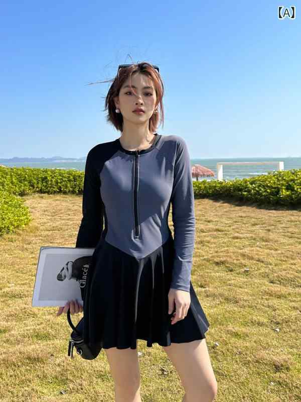 海水着 衣裳 朱夏 やや 太めの 海水着 レディース運動競技 長袖 土手っ腹 取りまかなう 着や せ ボクサー ズボン下 衣裳 大層らしい大きさ 2024 海水浴場 浴する