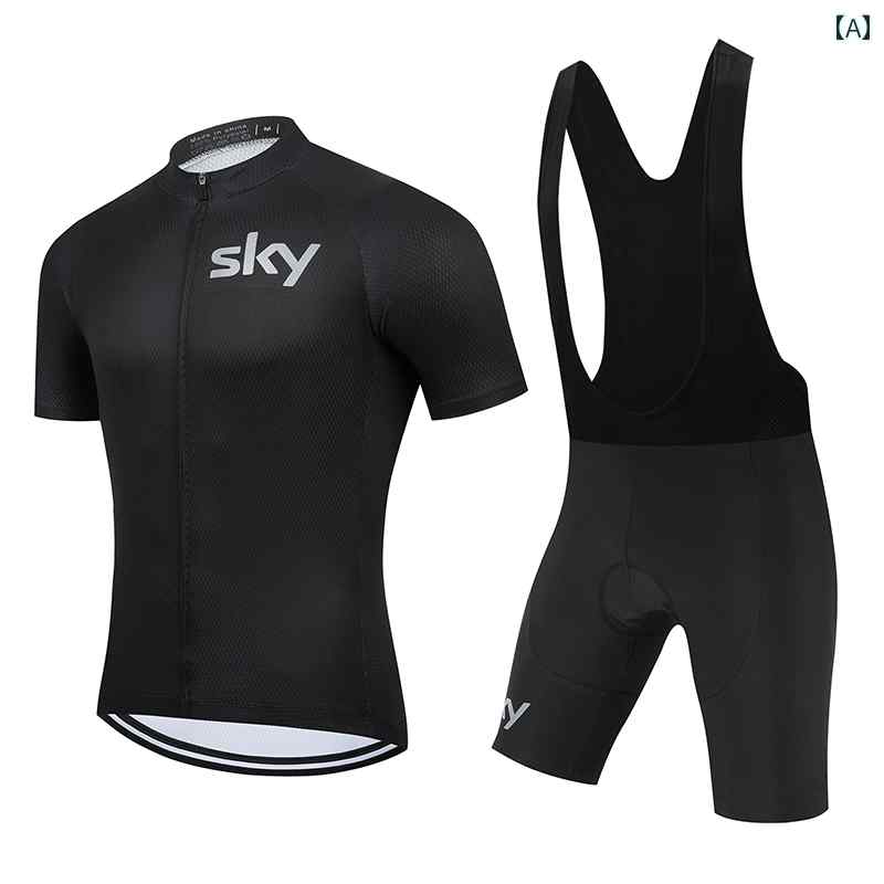 サイクリングウェア メンズ フィット感 SKY スポーツ 通気性 サイクリングウェア 夏 サイクリング 半袖 スーツ トップス マウンテンロード バイク 自転車 ウェア