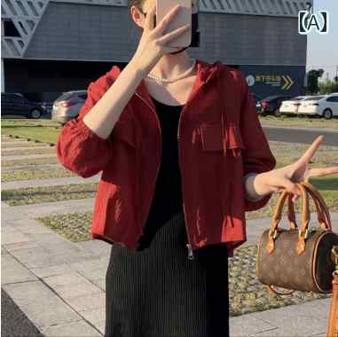 快適 涼しい パーカー 韓国 フード付き 万能 ファッション 日焼け防止 服 女性用 2024夏 無地 シンプル 薄手 ゆったり ショート トップス