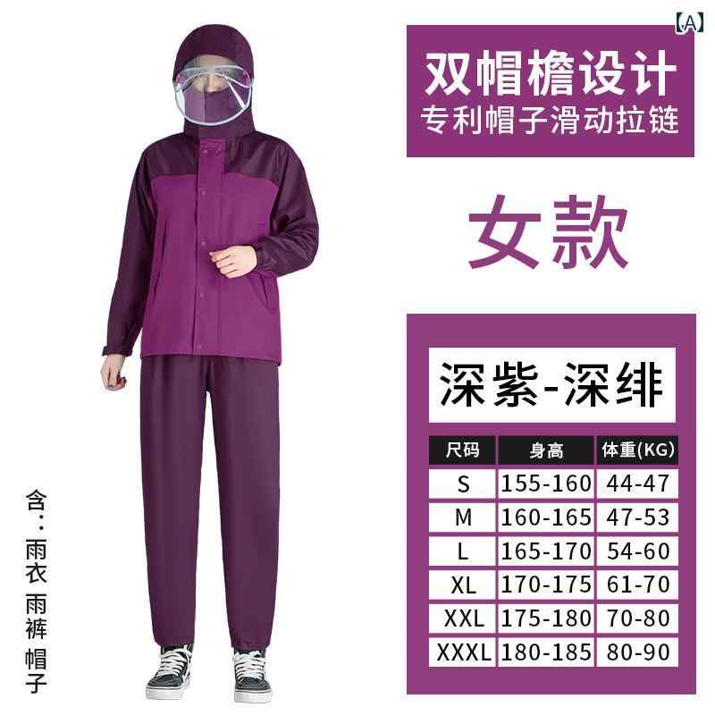 アウトドア かっぱ レインウェア Feihong レインコート レインパンツ スーツ 厚手 上下 分割 レディース 全身 防 雨 メンズ 大人 防水 サイクリング 服