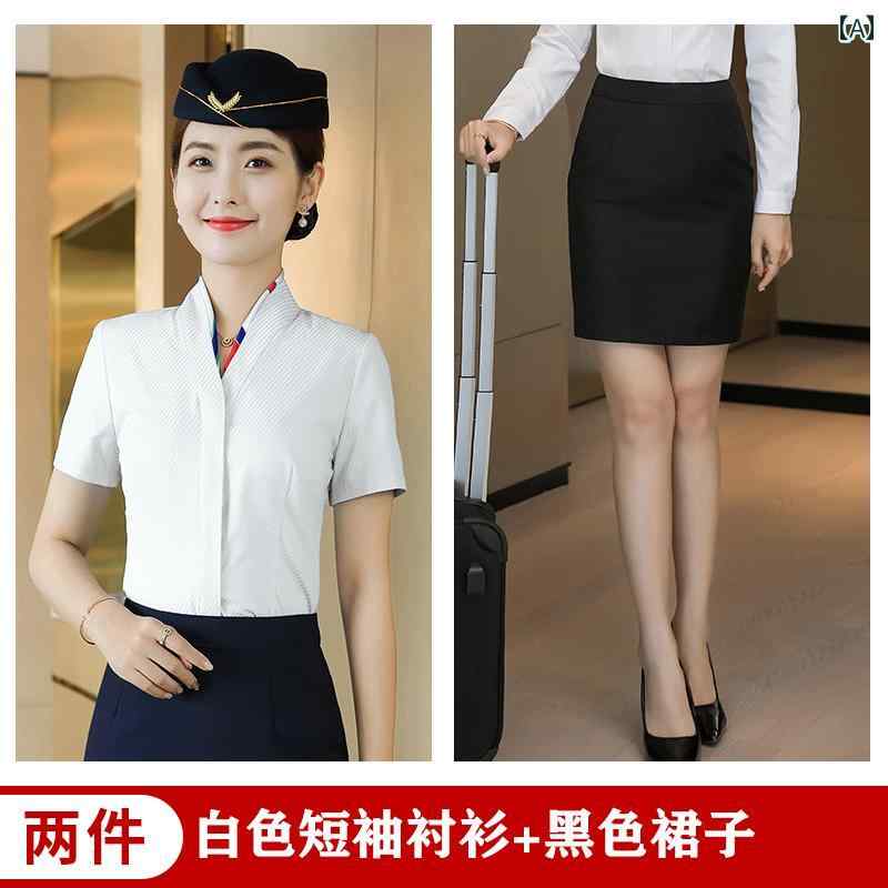 レディース ワーク ウェア 中国 南方 航空の スチュワーデスの 制服 プロの スーツ 高級 高速 鉄道と 都市 鉄道の スチュワーデス カレッジ フロント デスクの 女性用 作業着