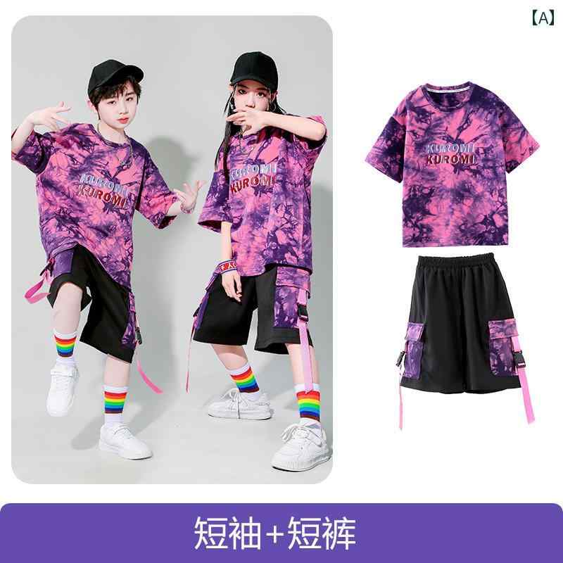 アウトドア スタイル キッズ 子供の 日 子供服 ストリート ダンス スーツ 男の子 ヒップ ホップ の 服 チアリーディング パフォーマンス 女の子 コーラス