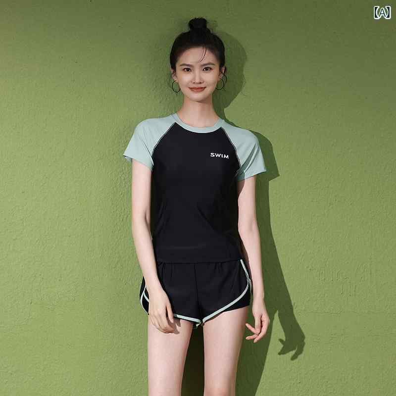 水着 ショートパンツ レディース 女性用 ツーピース 水着 ティブ お腹を カバー して スリムに プール スポーツ ボクサー 速乾の レディース 水着の スタイル
