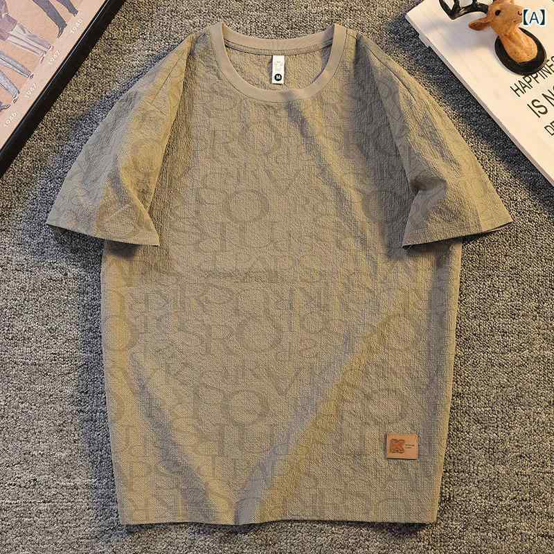 プリント Tシャツ メンズ Jeanswest / アメリカン 半袖 Tシャツ 夏 冷感 通気性 メンズ ゆったり ラウンドネック トップス