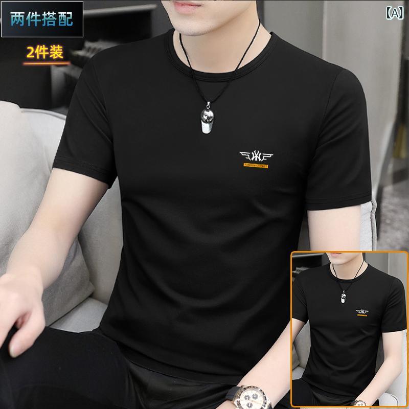 プリント Tシャツ メンズ 冷感 モダール グレー メンズ 半袖 Tシャツ 2025夏 薄手 通気性 トップス 5,602円