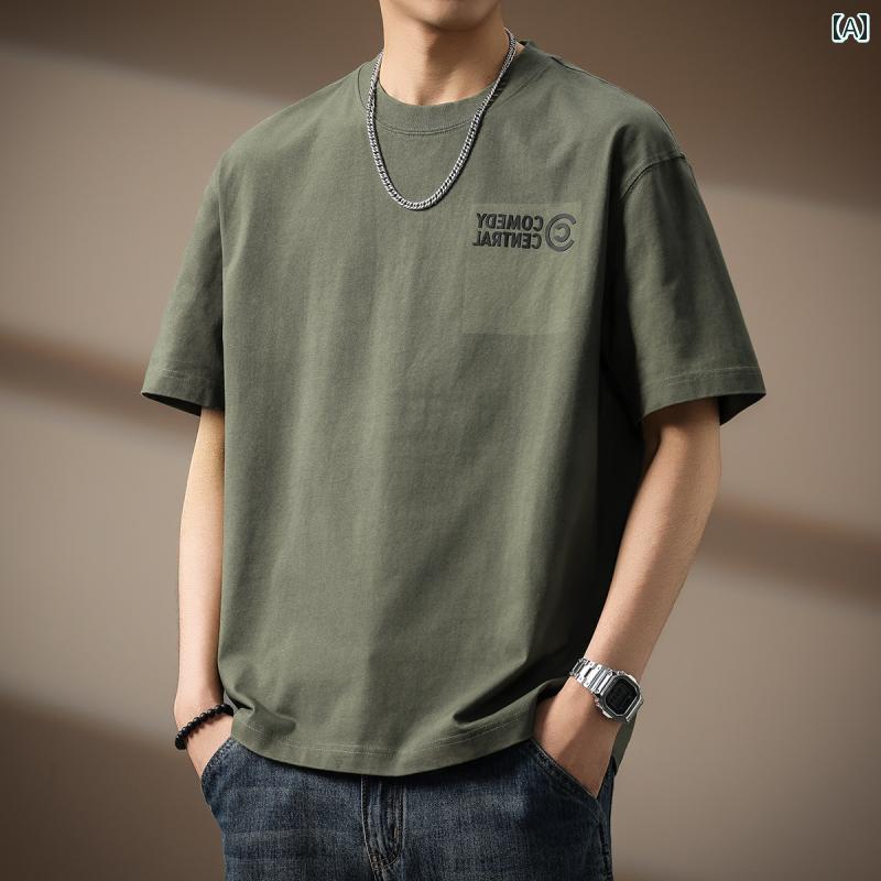プリント Tシャツ メンズ アメリカ製 厚手 280 g 綿 プリント 半袖 Tシャツ メンズ 夏 ゆったり 高級