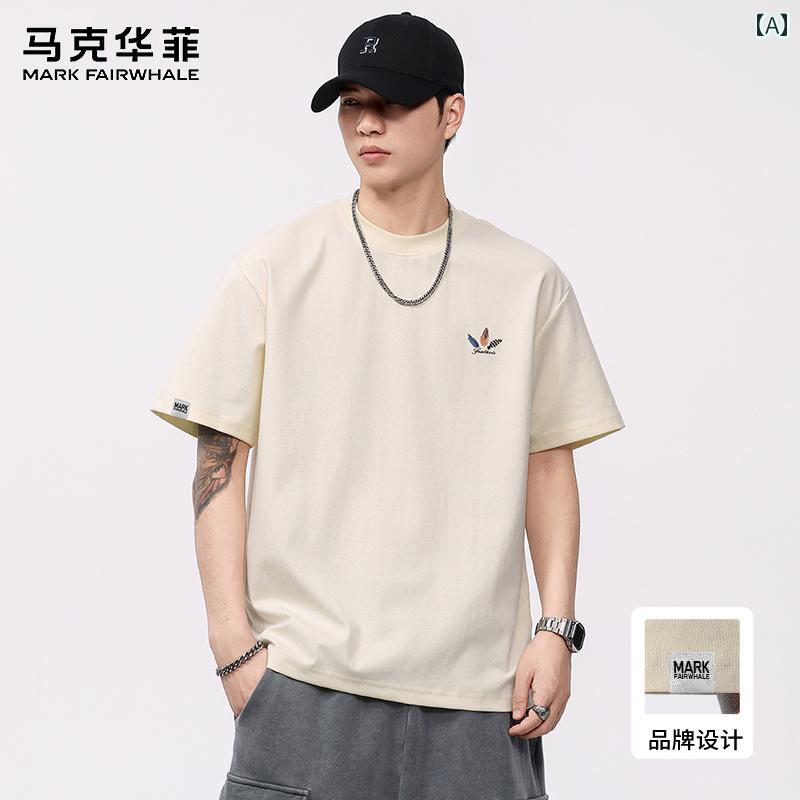 プリント Tシャツ メンズ マーク フェア ホエール 半袖 Tシャツ メンズ 夏 スタイル 冷感 薄手 トップス アメリカン プリント クール