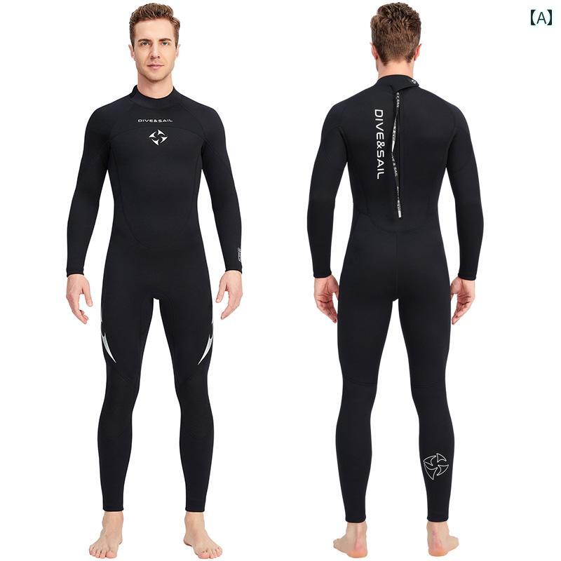 ウェットスーツ マリン スポーツ DIVESAIL ダイビング スーツ レディース ワンピース スイミング クラゲ 冬 防寒 暖かい ウェットスーツ 3 mm メンズ|LAONsChoice
