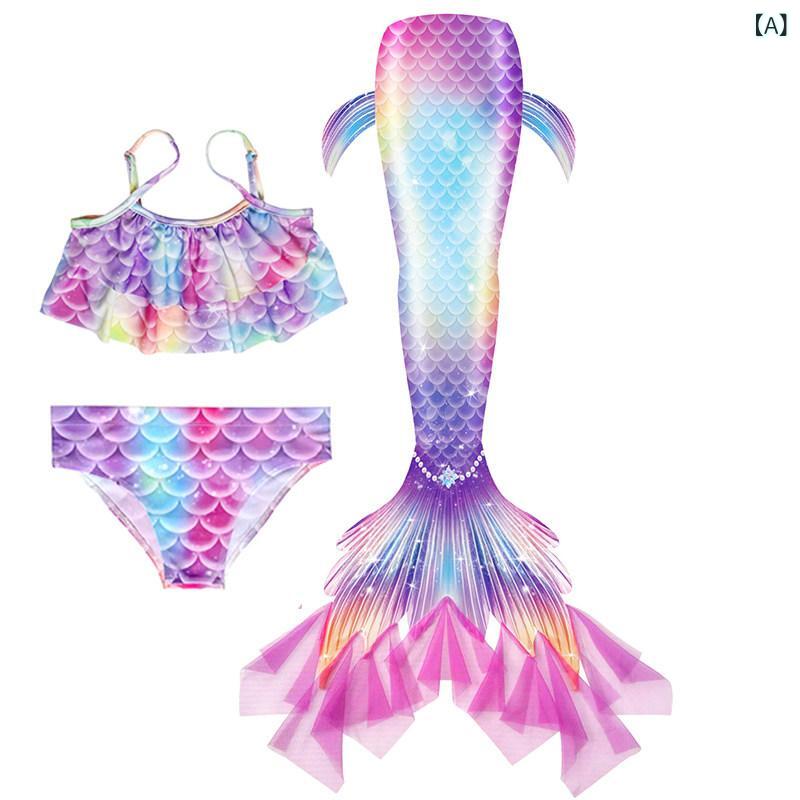 女の子用 かわいい マーメイド 人魚の しっぽの 子供用 プリンセス ドレス 女の子 衣装 水着 小さい ベビー ダイビング