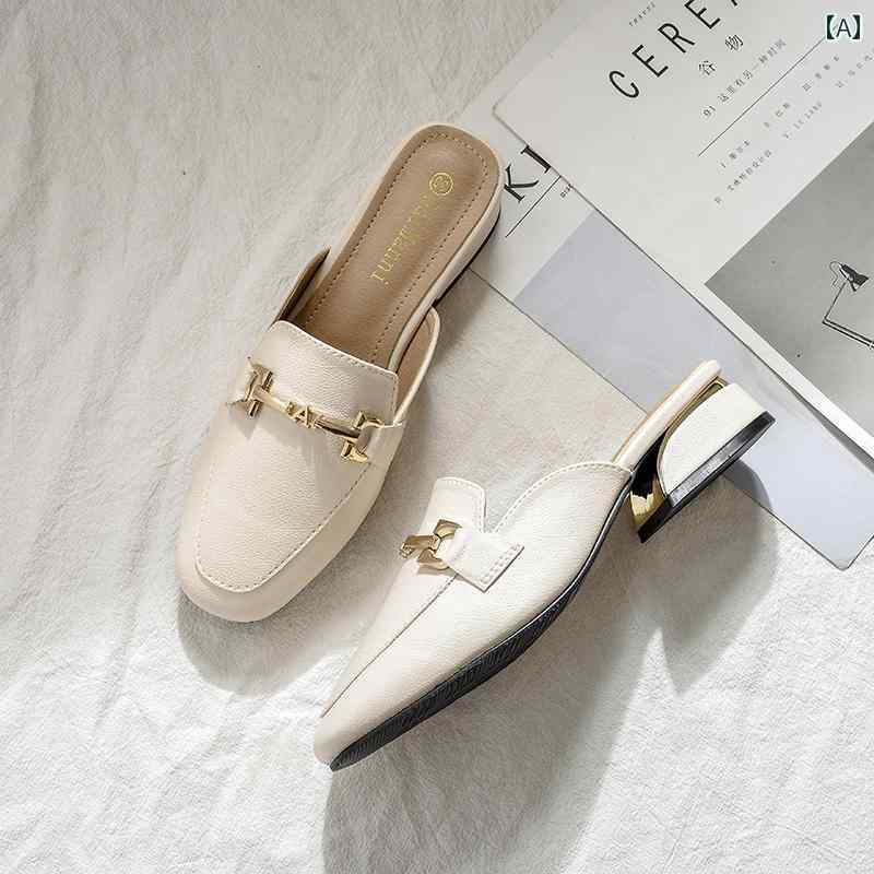 ミュール レディース 上品 包 頭 ハーフ スリッパ 女性用 アウターウェアと して 着用 可能 2025夏 ミドル ヒールの レディースシューズな ミュール 厚底 ヒール ネット サンダル