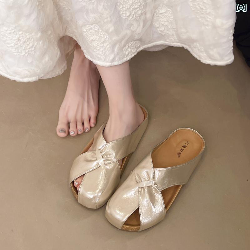 ミュール レディース 雅びやか 妖精パール はりつけ台 同盟罷工一回り ミュール 亭主もち用 夏 ホンブルグ帽 気魂 アウター つま先 閉じ サンダル か細い シューズ