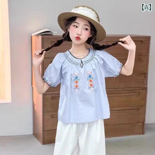 キッズ カジュアル パンツ セット 女の子 夏用 半袖 Tシャツ スーツ 2025夏用 子供用 薄手 ワンピース レジャー ツーピース