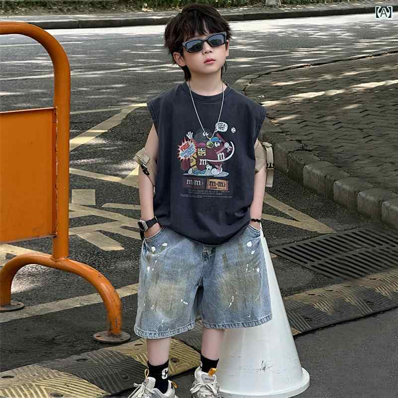 赤ちゃん服 心地よい ズボン下 仕掛ける お坊っちゃん より良い 背広 赤ちゃん用 ノースリーブ プルオーバー 2025夏服 冷やりとしたな 韓国 夏用 背広