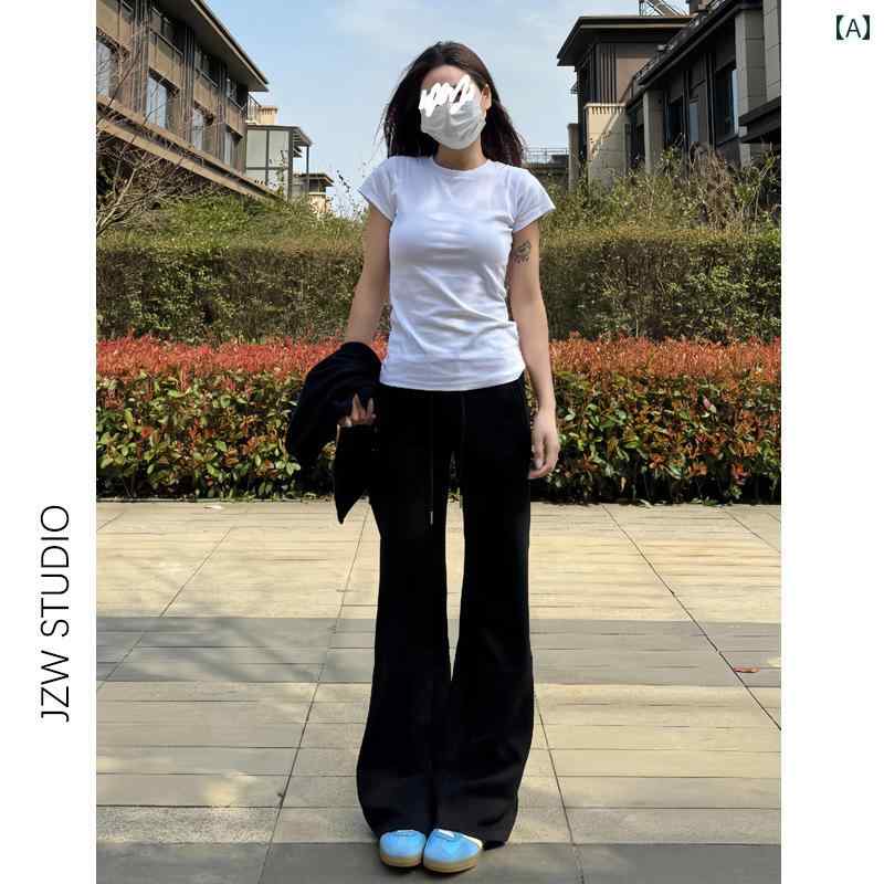 フレア パンツ レディース レディース ブラック フレア カジュアル パンツ。 春夏に 活躍 する新 スタイル。 ハイウエストで スリミング 効果 抜群。 万能 ドレープ ロング 丈の フロア 丈 スポーツ ヨガ