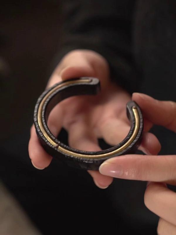 バングル ブレスレット メンズ ノンフィッシュ ハウス 黒檀 ブレスレット メンズ 個性的 レトロ カップル エスニック アートジュエリー ガール