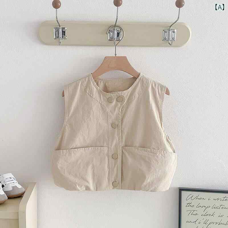 ベビー服 上下セット かわいい ベビー ベスト 春秋服 トップス 新生児 春 薄手 作業用 スーツ アウターウェア