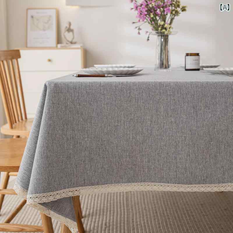 テーブルクロス インテリア 上品 綿 リネンの テーブル クロス 防水 防 油 洗える 軽量 高級 コーヒー 長方形 無地