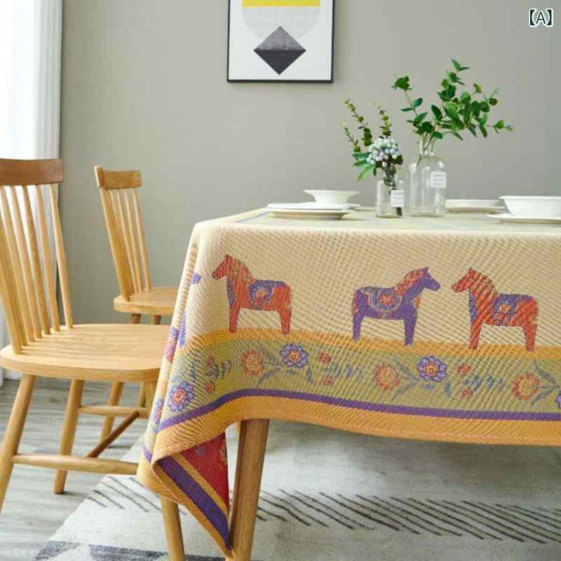 今めかしい テーブルクロス 室内装飾 早見表 はりつけ台 今めかしい ともし火 御膳上等 ハイエンド 北欧 リビング 御部屋 珈琲 矩形 亜米利加 綿 リネンの