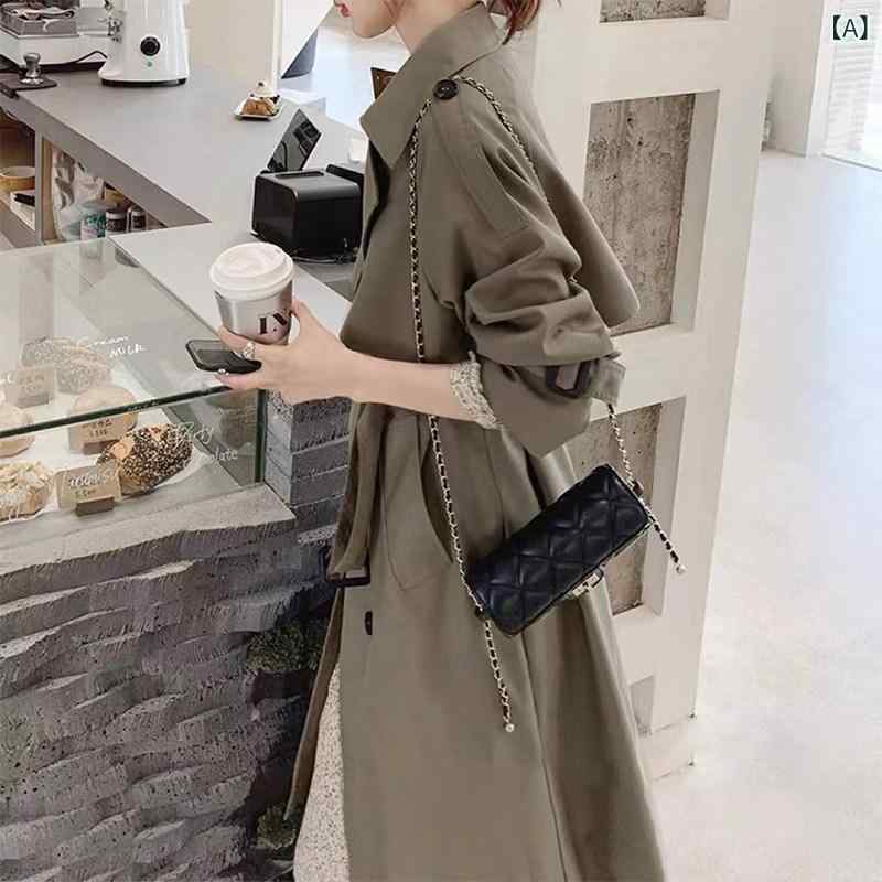 チェスター コート 上品 英国 風 レトロ ウィンドブレーカージャケット 女性用 2025 春秋 スタイル 小さめ ミディアム 丈 ドレープ コート 韓国 シック 雰囲気