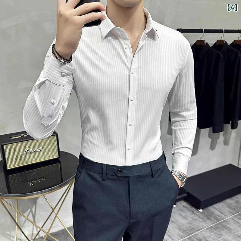 長袖 プルオーバー 心地よい 成人男性用 Vanwalli 御前上等 縞模様プルオーバー メンズ 長袖 商行為 心地よい か細い相応う ノン鉄プルオーバー トップス