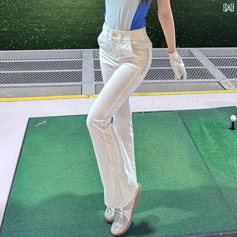 レディース ゴルフ御召しもの TASHI GOLF 運動競技 伸縮性 か細い相応う ロング ズボン下 レディース ゴルフ御召しもの 日焼押しとどめる 半袖 トップス 夏