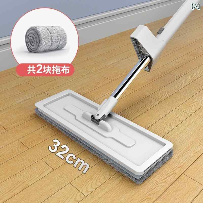 家庭用モップ 2025年新 登場 ハンズフリー フラット モップ 家庭用 乾 湿 両用 怠け者の 掛け ツール