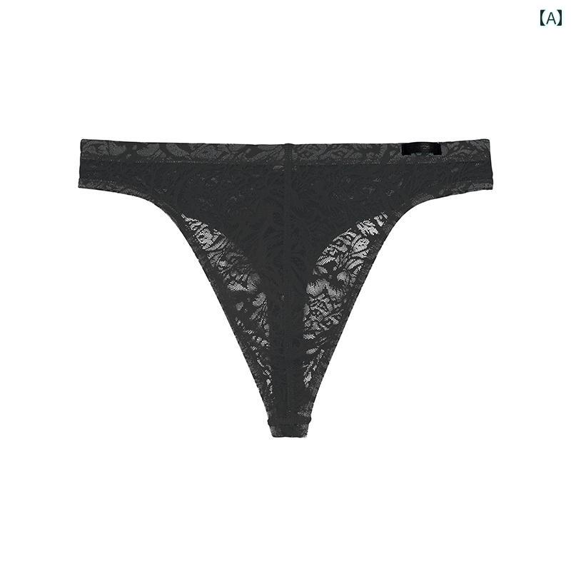 メンズ Tバック パンツ フランスの HOM メンズ T バック レース 下着 ローウエスト 夏 薄型 スタイル 魅惑的 半透明 ボーイズ セクシー