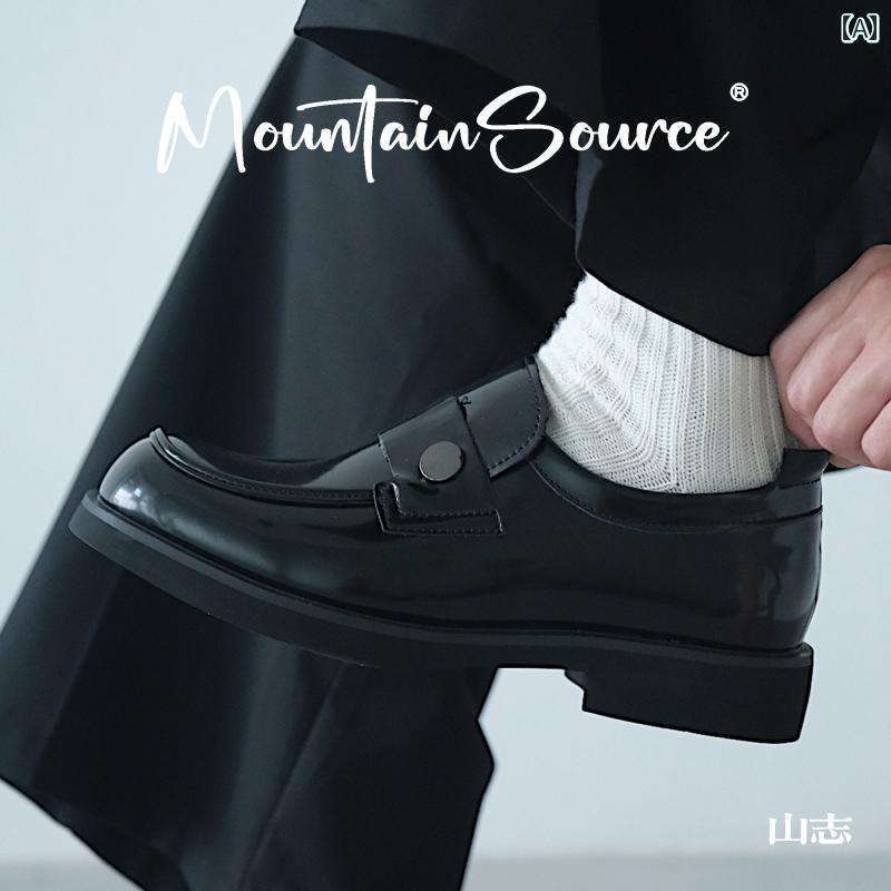 メンズ ローファー 靴 MOUNTAOURCEの パテントレザー スリッポン シューズ 男女兼用|LAONsChoice