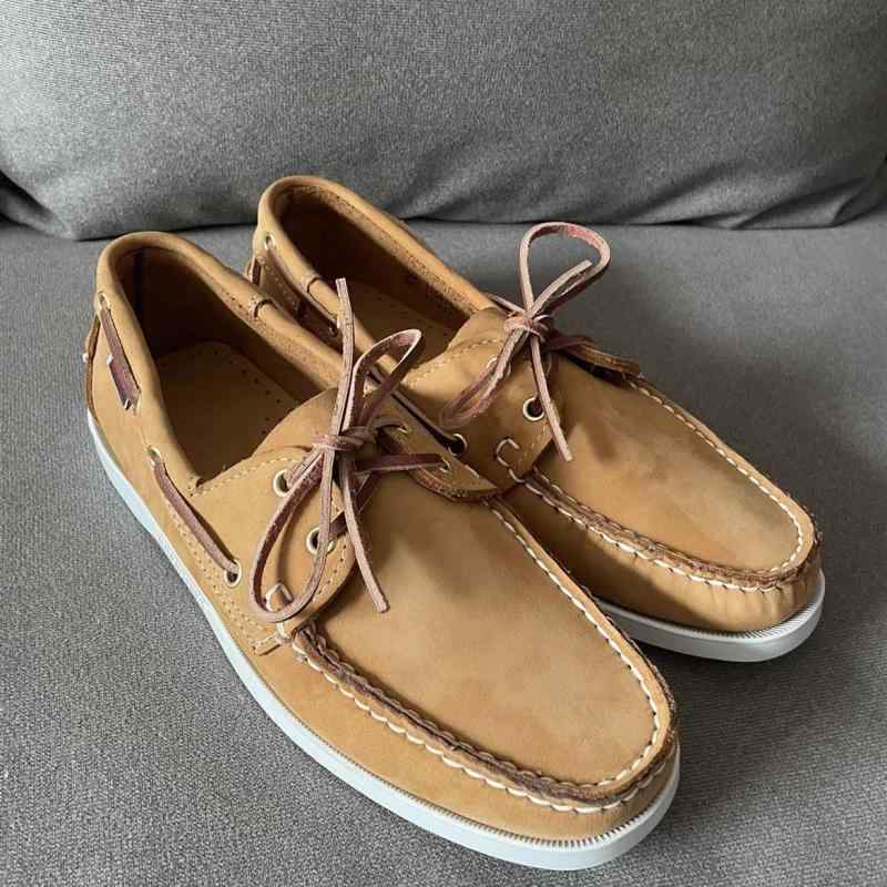 メンズ モカシン 心地よい シューズ なめし革シューズ PLDNAKUM SEBAGO 小舟 シューズ 心地よい １番ウッド トゥシューズ