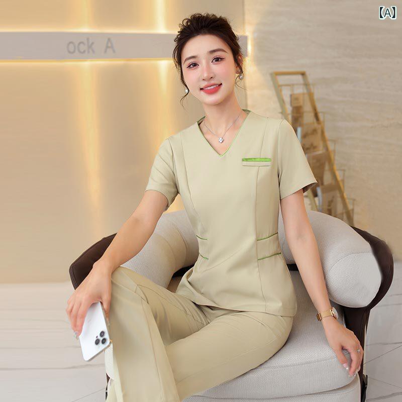 ユニフォーム エステ 事務服 女性用 高級 美容師 作業着 韓国 医療 美容 健康 耳 かき 理学 療法 士 マッサージ 技術者 足 湯 服