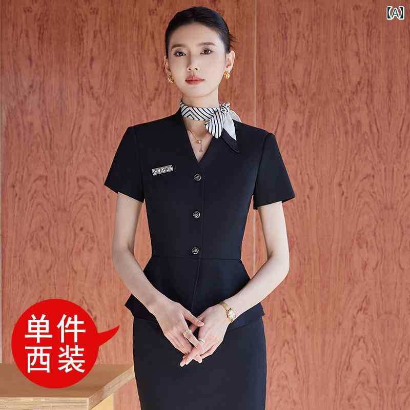 制服 エステ 事務服 御前上等 半袖 背広 亭主もち用 夏用 薄っぺら 表現スタイル 労働者階級 美容院 売り買い 事務 服 宝玉 店 御役目着 リラックス・マッサージ用品-エステユニフォーム