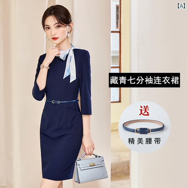 ユニフォーム エステ 事務服 上品な 女性らしい プロな ドレス 美容院 ホテルの フロント デスクの 受付 ケース 作業着 7,296円