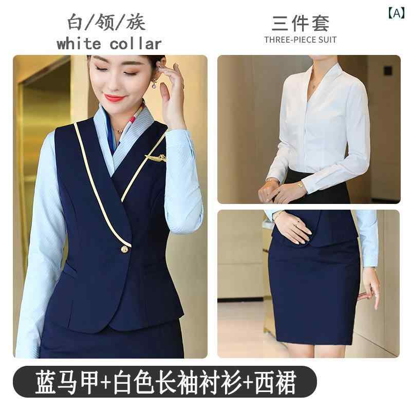 ユニフォーム エステ 事務服 中国 南方 航空の スチュワーデスの 制服 エチケット プロ 仕様の スーツ 客室 乗務 員 高級 フロント デスク 受付 高速 鉄道 作業着 婦人服