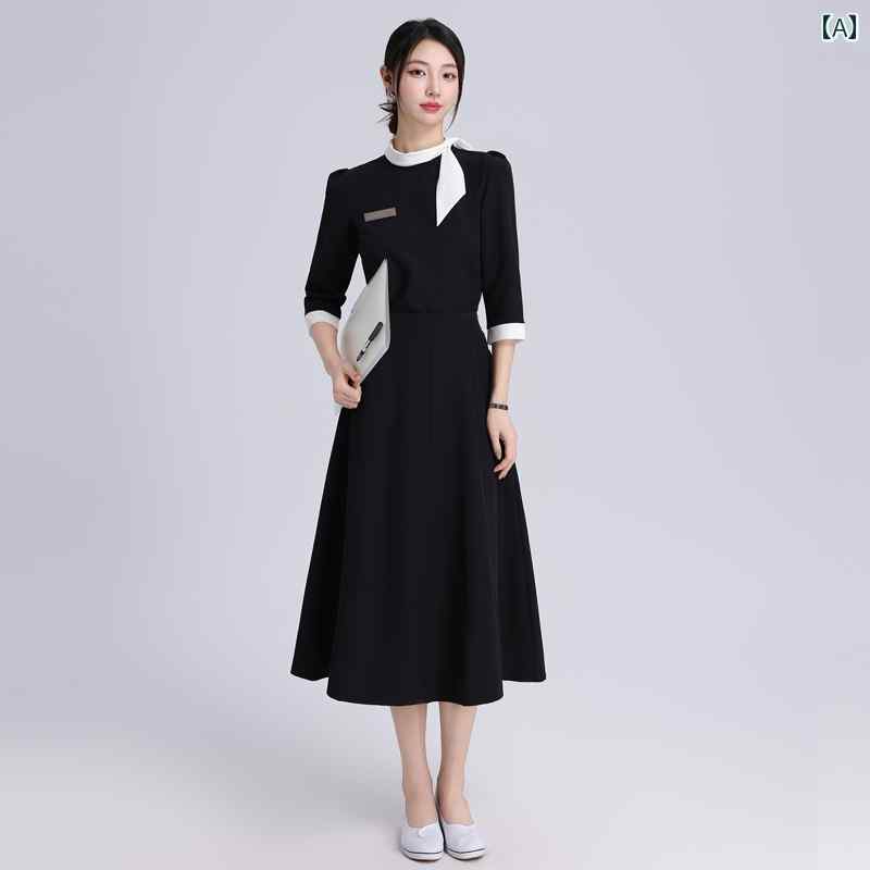 レディース 事務服 ユニフォーム 美容 室 作業着 女性用 夏 スーツ ホテル レストラン ジュエリー 医療 フロント デスク SPA クラブ 美容師 スカート