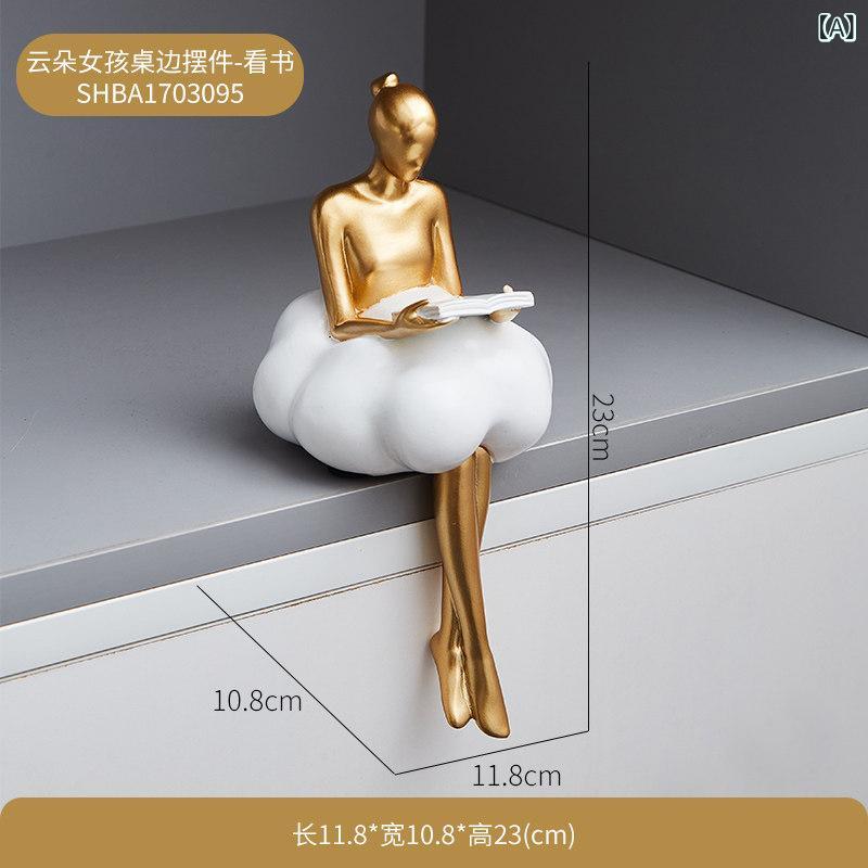 韓国っぽ 雑貨 アクセサリー 座った バレエ ガール アート 装飾品 ホームデコレーション リビング ルーム オフィス デコレーション ハイエンド