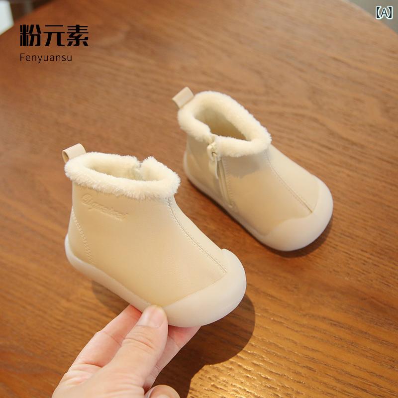 ベビー用 ブーツ ベビー シューズ 秋冬 1 ～ 3歳 女の子 ブーツ 6 12ヶ月 ソフト ソール 裏起毛 コットン 幼児 8