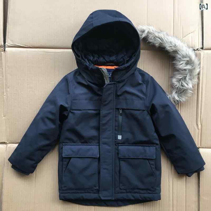 ちびっ子用 お山パーカー 挙げ句の果ての シングル ボーイズ 冬 綿 厚地の外套 並み並みと ロング 表現スタイル ラージ ちびっ子用 予防医学 引っ張ること 上衣 パーカー