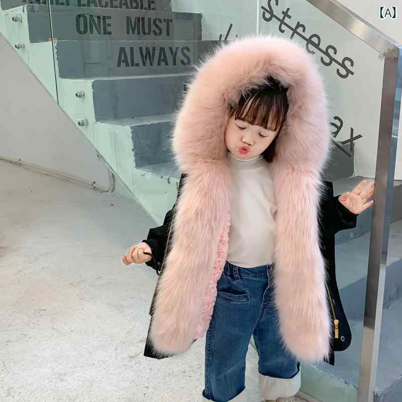 ちびっ子用 お山パーカー 秋冬 ちびっ子用 パーカー 厚地の外套 お坊っちゃん用 フェイクファー ガールズ 朦々たる 裏起毛 綿織物厚地の外套 取りはずし 能力のある 韓国