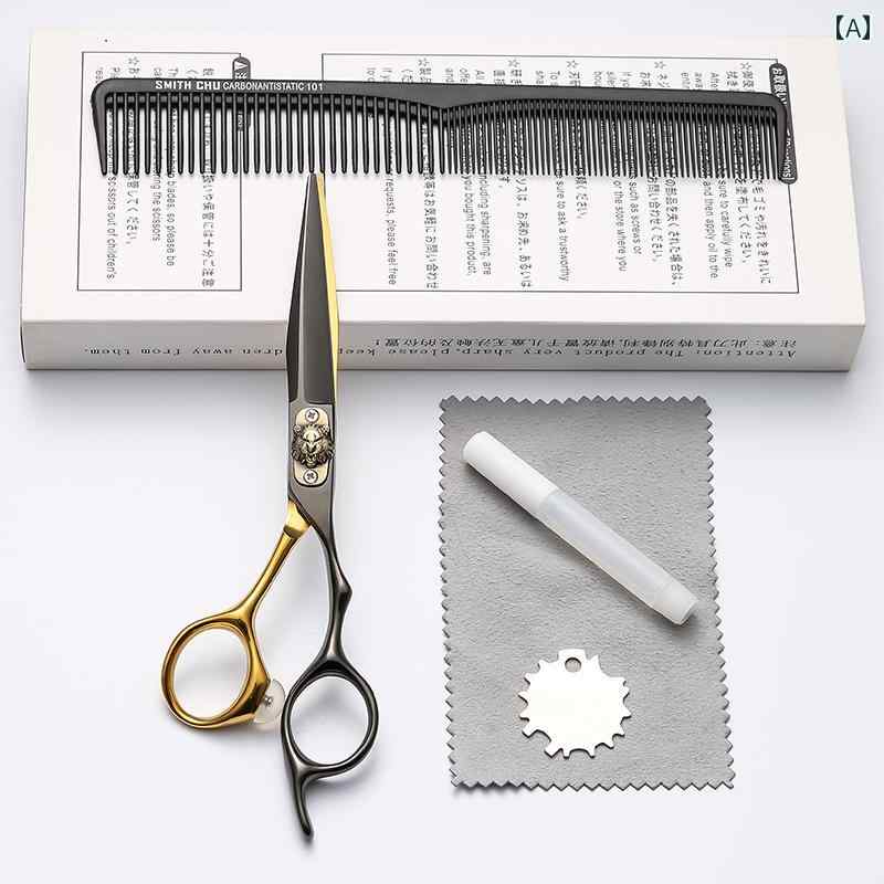 ペット用 ハサミ カット LinbaoKingの ドイツ 職人のの 理髪 はさみ フラット カット 薄 毛 歯 プロの ヘア