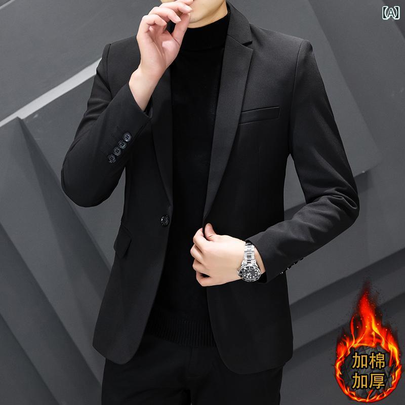 スーツ ジャケット ビジネス な 韓国 ブレザー メンズ 春秋 ビジネス スリム キャリア 結婚式 フォーマル 小さい スーツ