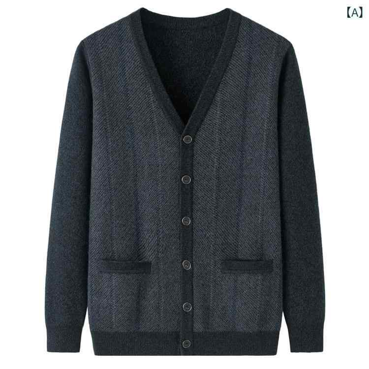 Vのど首 編み物 メンズ 成人男性用 カシミールプルオーバー Vのど首 朦々たる ジレー 隠し 付き添い人御父っつぁん用 大層らしい大きさ プルオーバーおじいちゃん 生あたたかい プルオーバー 上衣