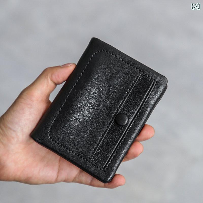 メンズ 財布 ウォレット ヴィンテージ 革 メンズ ウォレット 手 作業で 傷が ついた トップレイヤー 牛革 大容量 ショート ビジネス 運転 免許証 カードホルダー
