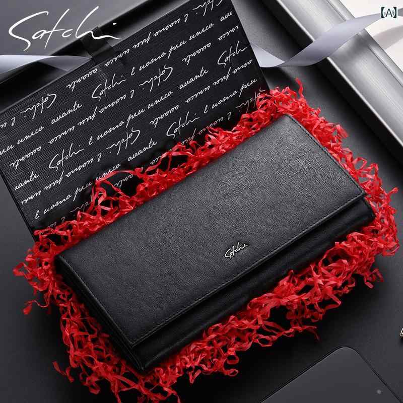 メンズ 財布 ウォレット Satchi 財布 メンズ ロング 革 高級 ビジネス 手持ち 牛革 カードホルダー