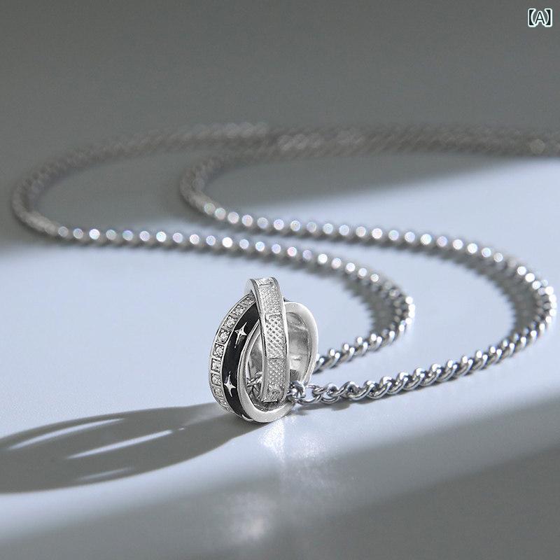 メンズ ネックレス チェーン スター リング シルバーネックレス メンズ ハイエンド シンプル アクセサリー メンズペンダント ボーイフレンドへの 誕生日 プレゼント