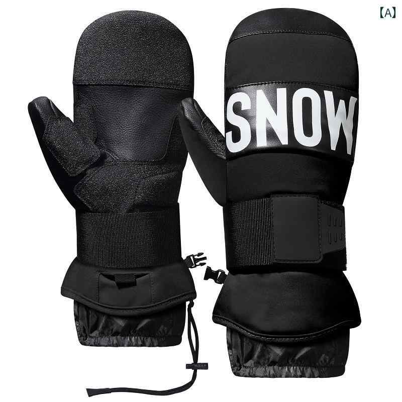 スキー スノボー グローブ Johnsnow スキー グローブ メンズレディース リスト バンド シングル ボード 防水 暖かい ダブル|LAONsChoice