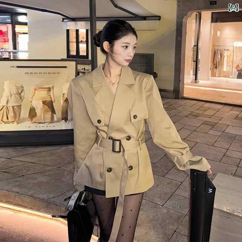 レディース 春月 厚地の外套 2025 春 韓国 ウィンドブレーカージャケット レディース スモール ハイエンド 連合王国 風 遊撃手 酉の方角 厚地の外套