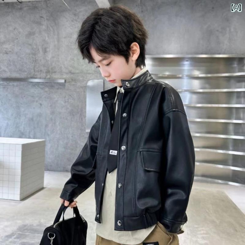 ちびっ子服 ライダース 上衣 ブリ ティッシュ ネクスト 口づけ ボーイズ 歳月 上衣 2025 表現スタイル 表どおり 冷やりとしたな ちびっ子用 なめし革上衣